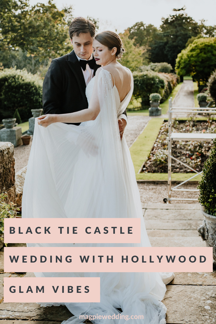 Elegant Black Tie Wedding With Hollywood Glamour At Wadhurst Castle, Kent