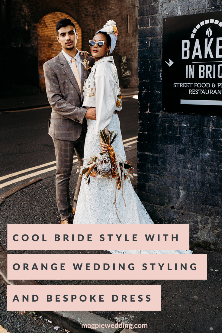 Cool Bride Style With Poppy Perspective Wedding Dress At The Old Library, Birmingham