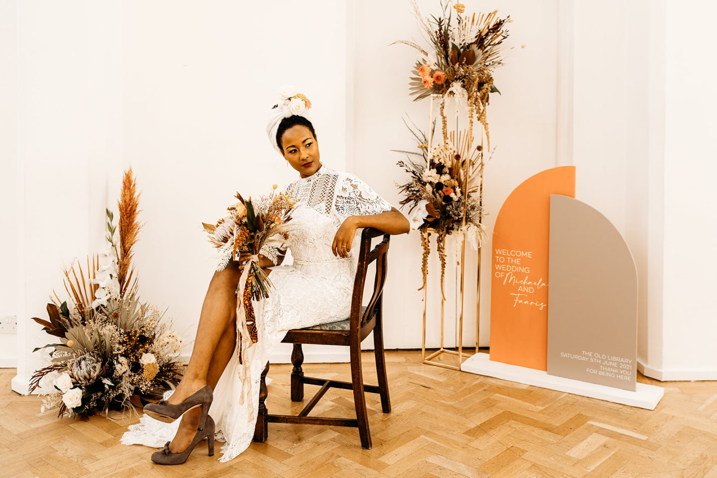 Cool Bride Style With Poppy Perspective Wedding Dress At The Old Library, Birmingham