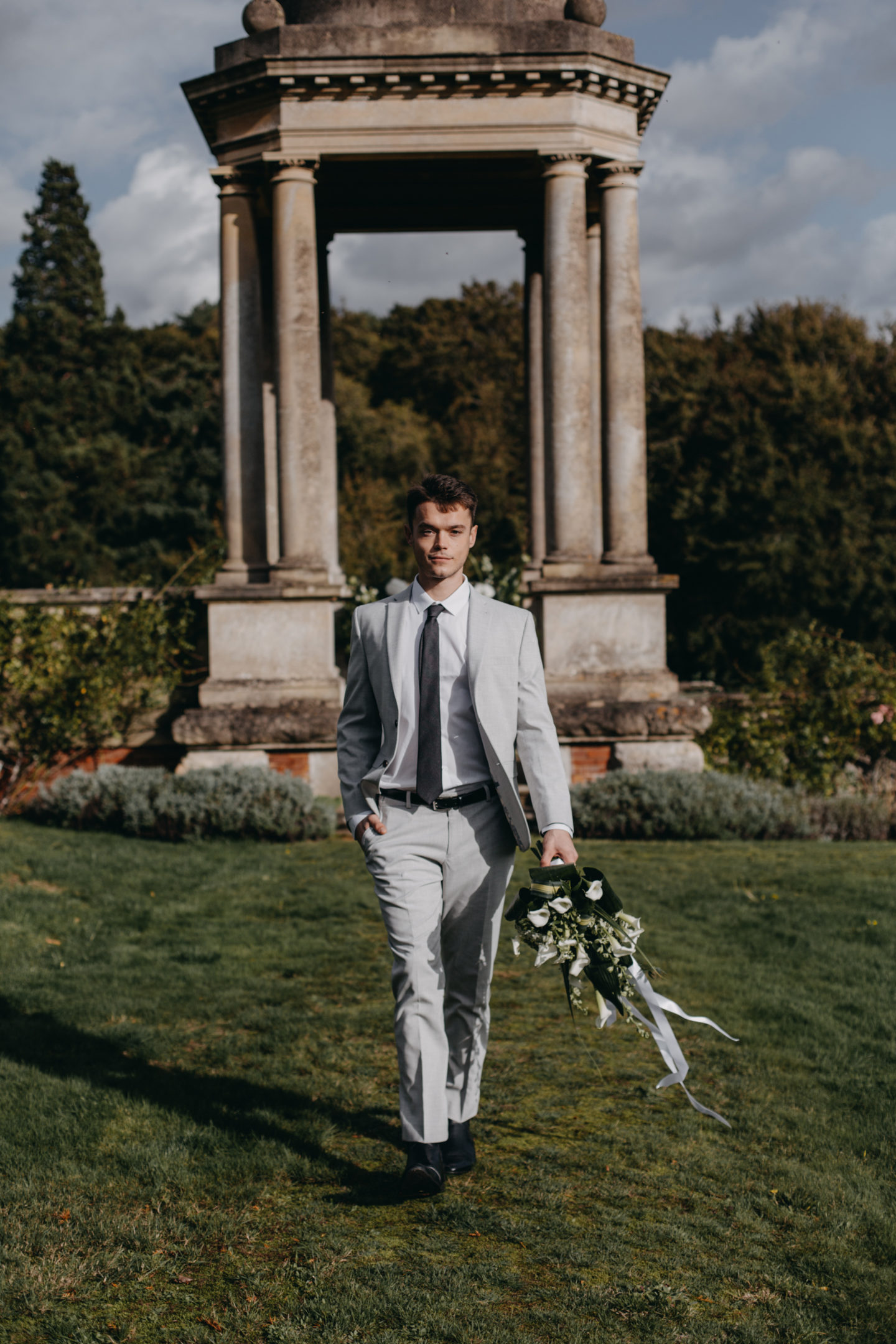 Contemporary Luxe Wedding with Chic Wedding Dress At Sennowe Park, Norfolk