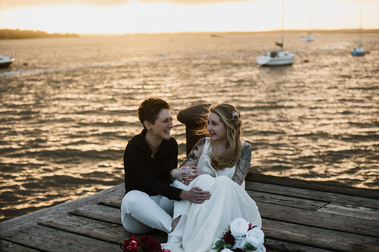 Wild and Free Intimate Elopement At Lake Pier, Dorset