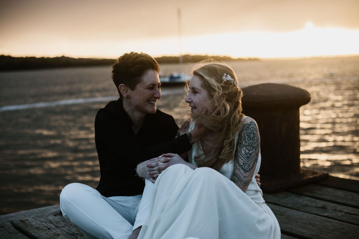 Wild and Free Intimate Elopement At Lake Pier, Dorset