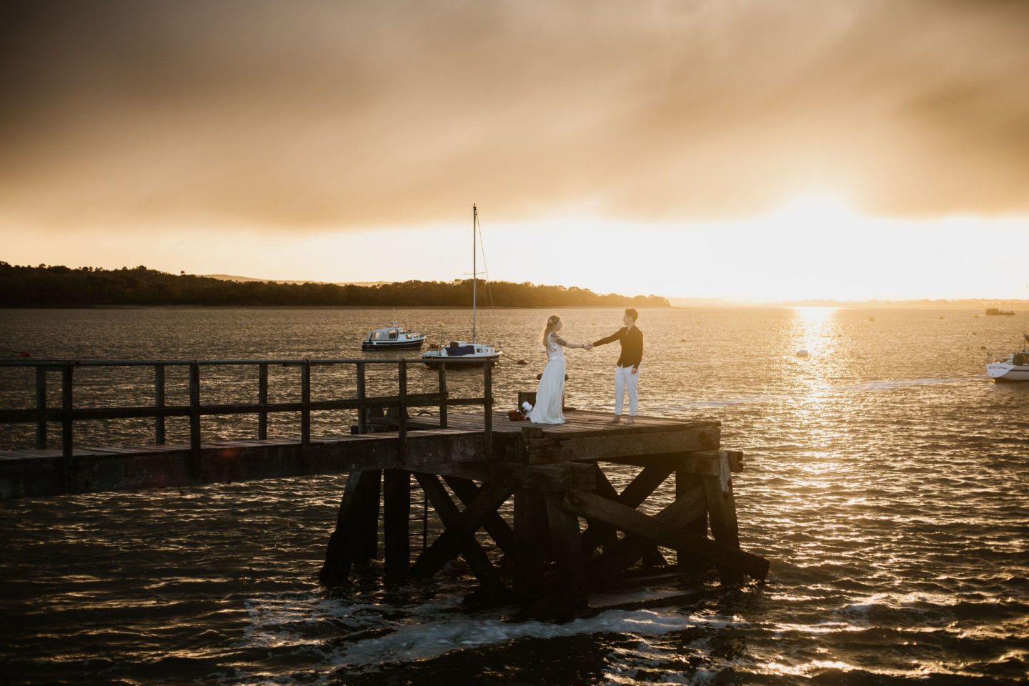 Wild and Free Intimate Elopement At Lake Pier, Dorset