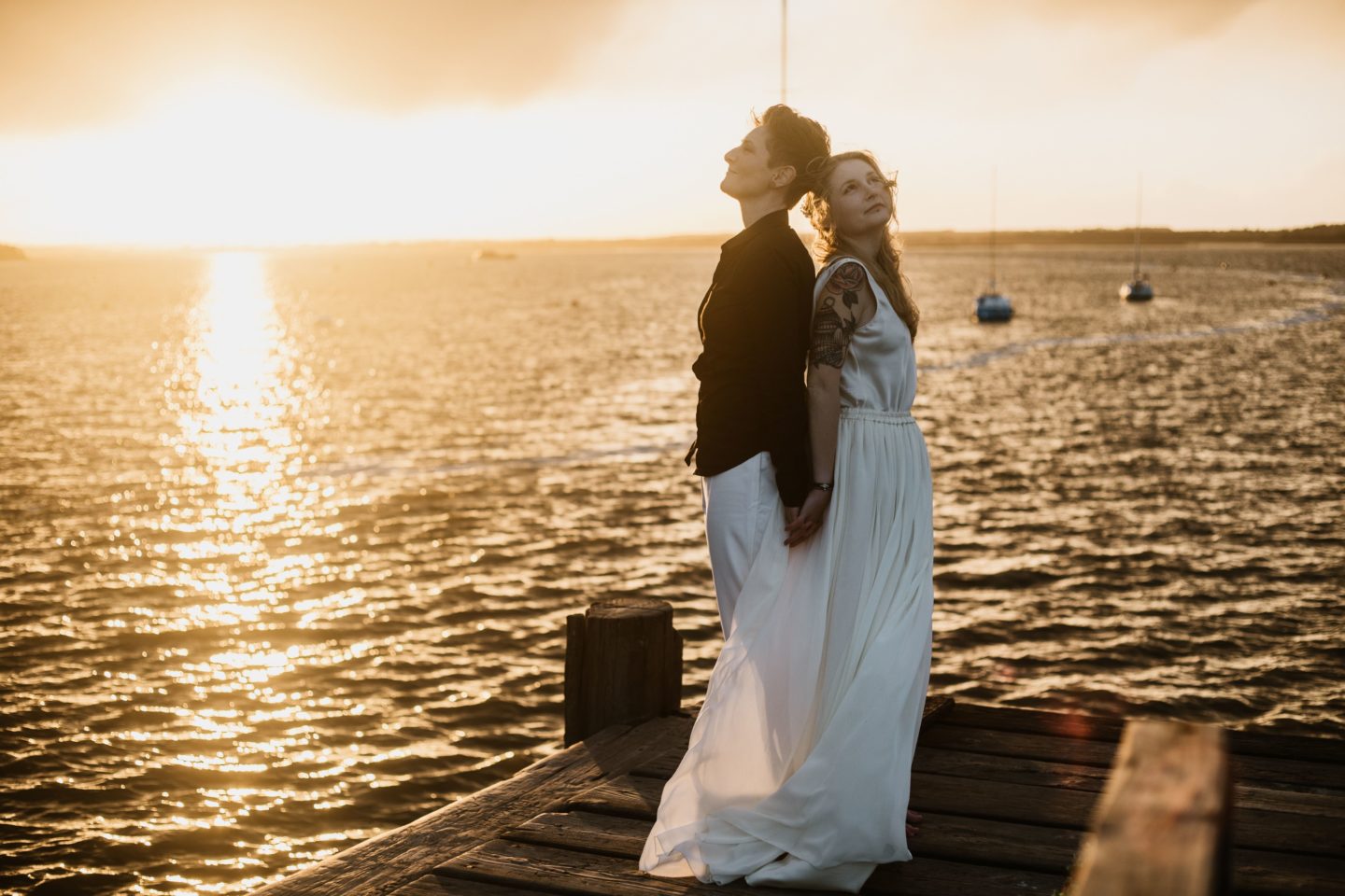 Wild and Free Intimate Elopement At Lake Pier, Dorset