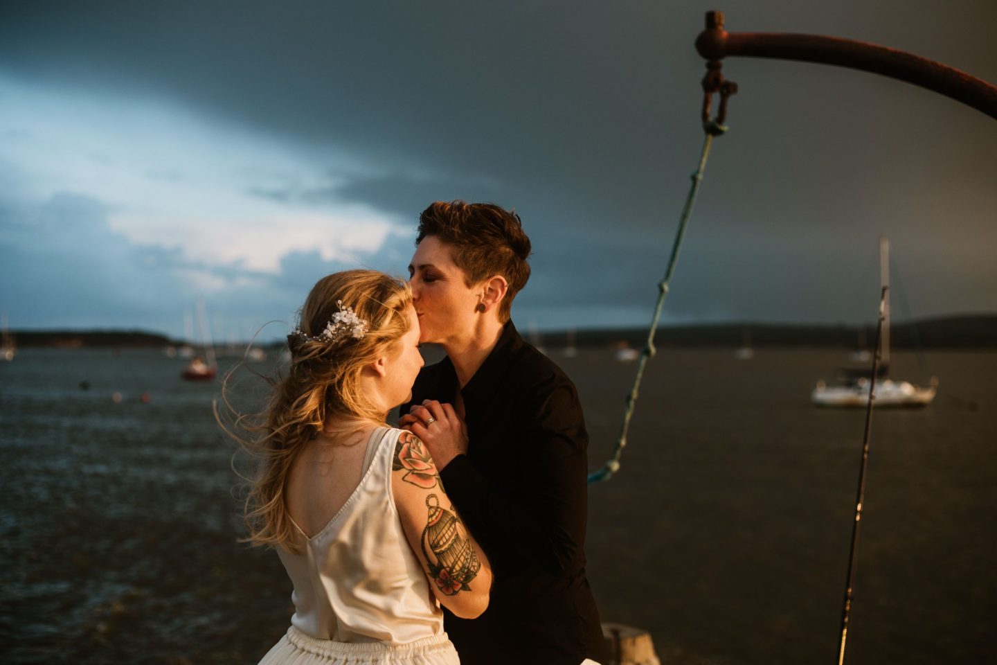 Wild and Free Intimate Elopement At Lake Pier, Dorset