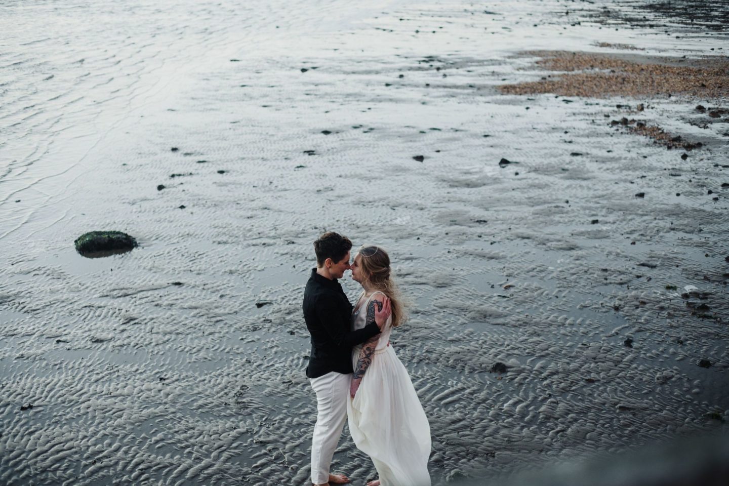 Wild and Free Intimate Elopement At Lake Pier, Dorset