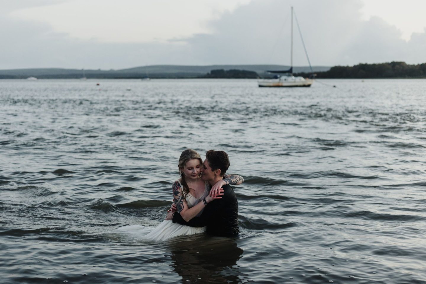 Wild and Free Intimate Elopement At Lake Pier, Dorset