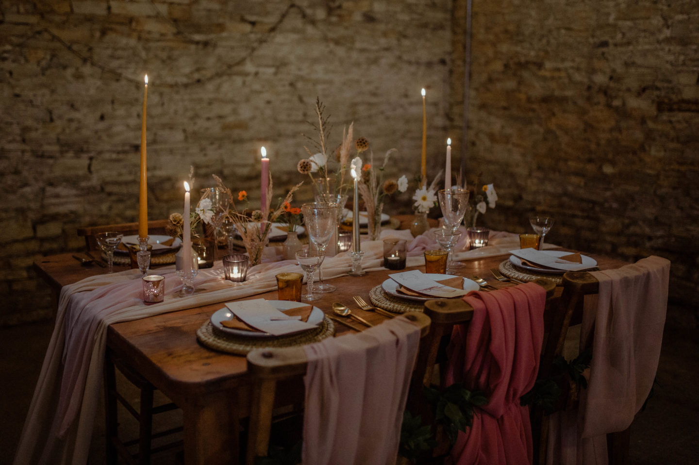 Micro Wedding With Pink Floral Wedding Dress At Manor Farm, Bristol