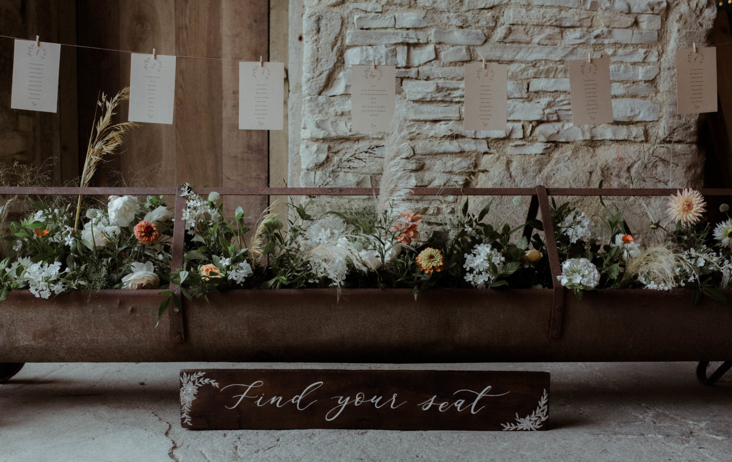 Micro Wedding With Pink Floral Wedding Dress At Manor Farm, Bristol