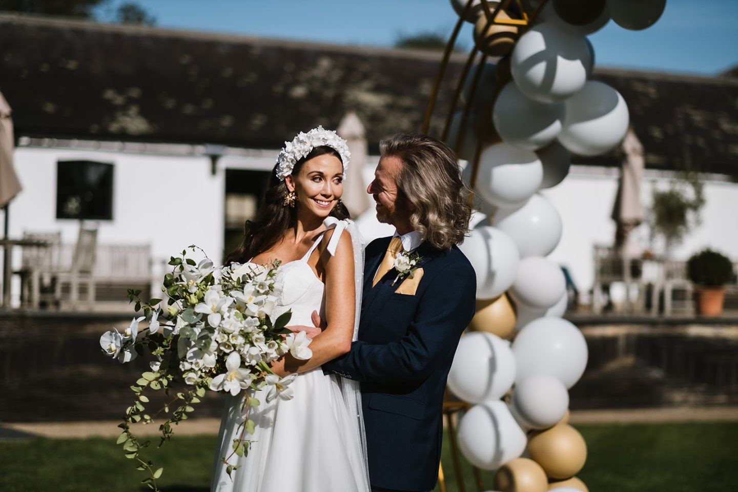 Intimate Wedding With Gold and Green Luxury Styling At Hendall Manor Barns, Sussex