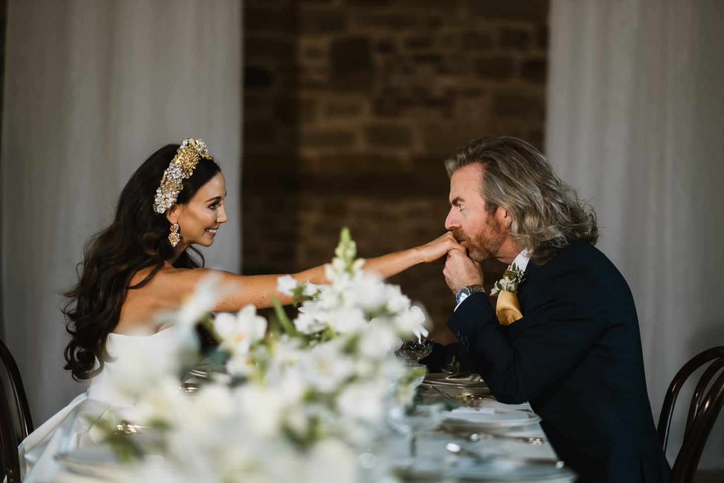 Intimate Wedding With Gold and Green Luxury Styling At Hendall Manor Barns, Sussex