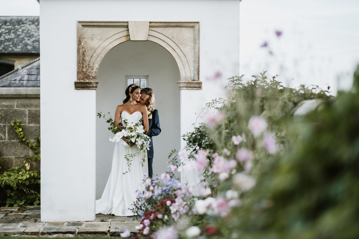Intimate Wedding With Gold and Green Luxury Styling At Hendall Manor Barns, Sussex