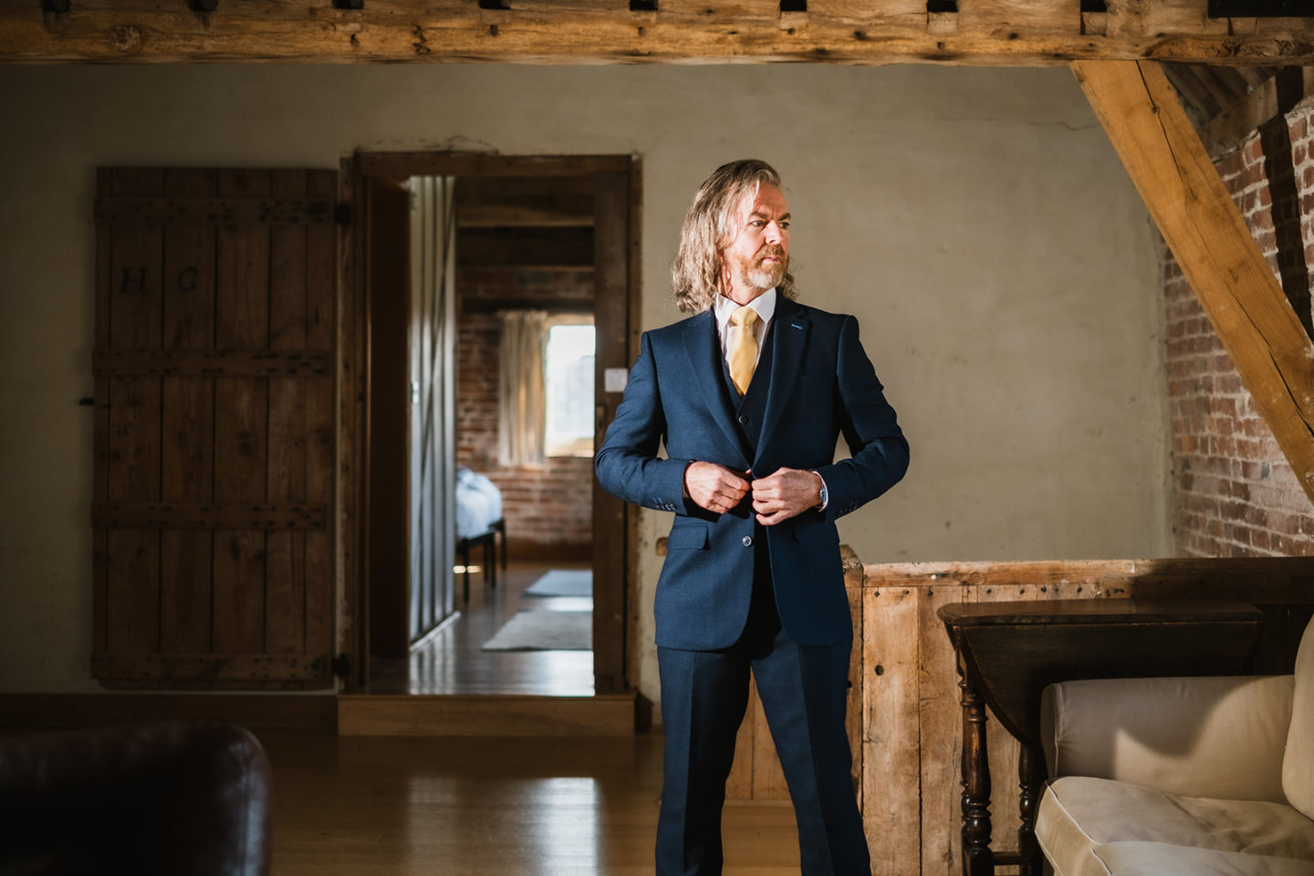 Intimate Wedding With Gold and Green Luxury Styling At Hendall Manor Barns, Sussex