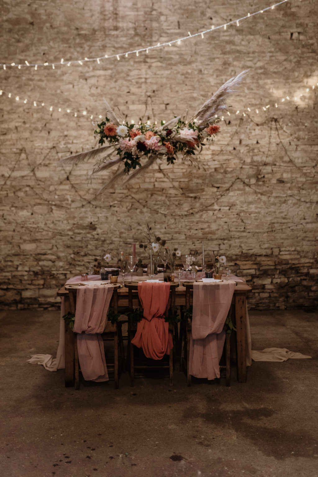 Micro Wedding With Pink Floral Wedding Dress At Manor Farm, Bristol