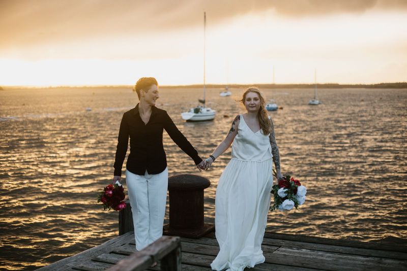 Wild and Free Intimate Elopement At Lake Pier, Dorset