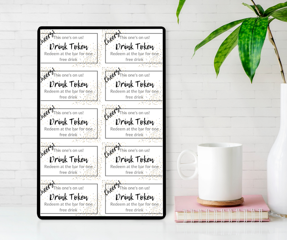 New FREE Wedding Printables: Speech Bingo, Drink Tokens & Song Request Cards
