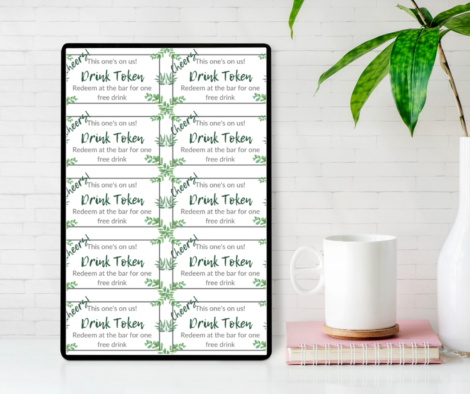 New FREE Wedding Printables: Speech Bingo, Drink Tokens & Song Request Cards