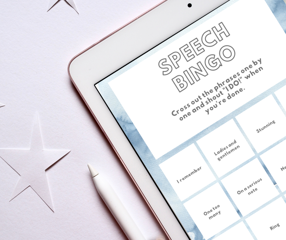 New FREE Wedding Printables: Speech Bingo, Drink Tokens & Song Request Cards