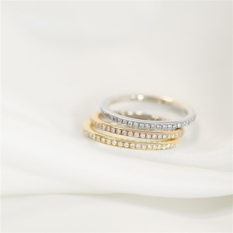 Promise Moissanite 18ct White Gold Channel Full Eternity Ring | Jian London