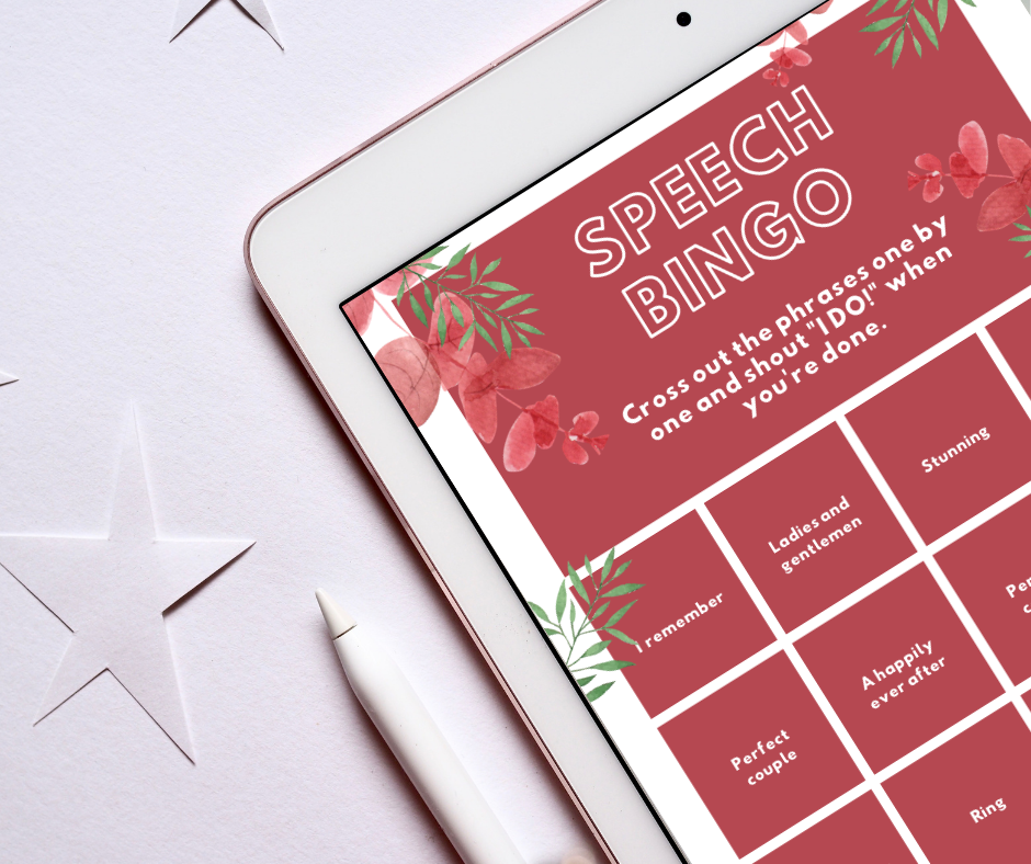 New FREE Wedding Printables: Speech Bingo, Drink Tokens & Song Request Cards