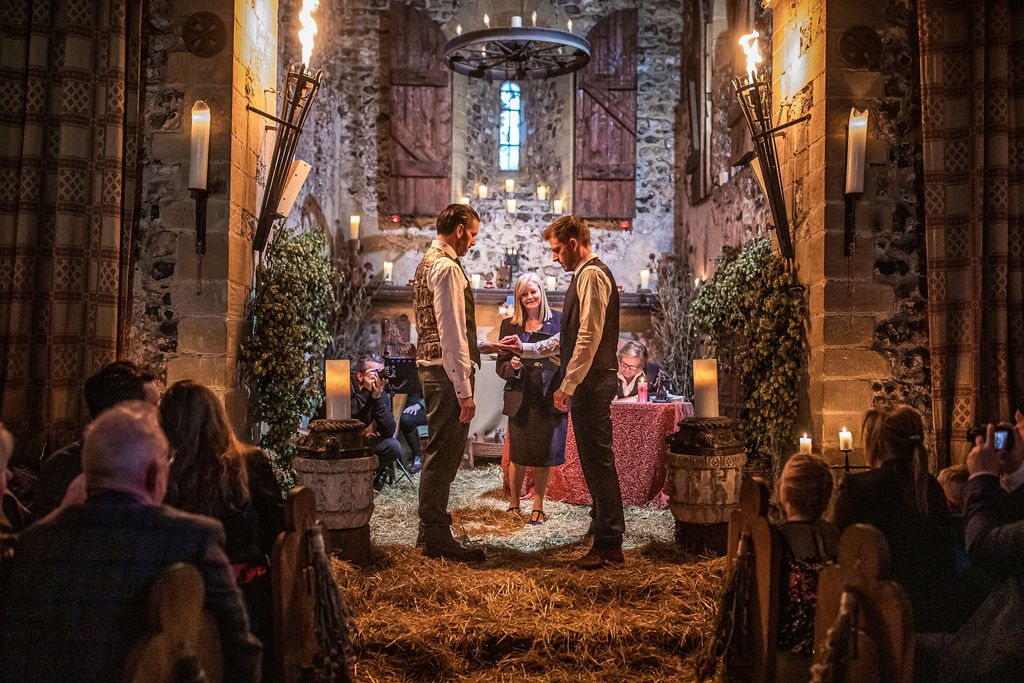 Halloween Wedding With Handfasting Ceremony at The Lost Village of Dode, Kent