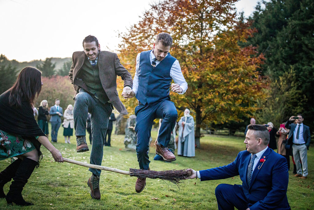 Halloween Wedding With Handfasting Ceremony at The Lost Village of Dode, Kent