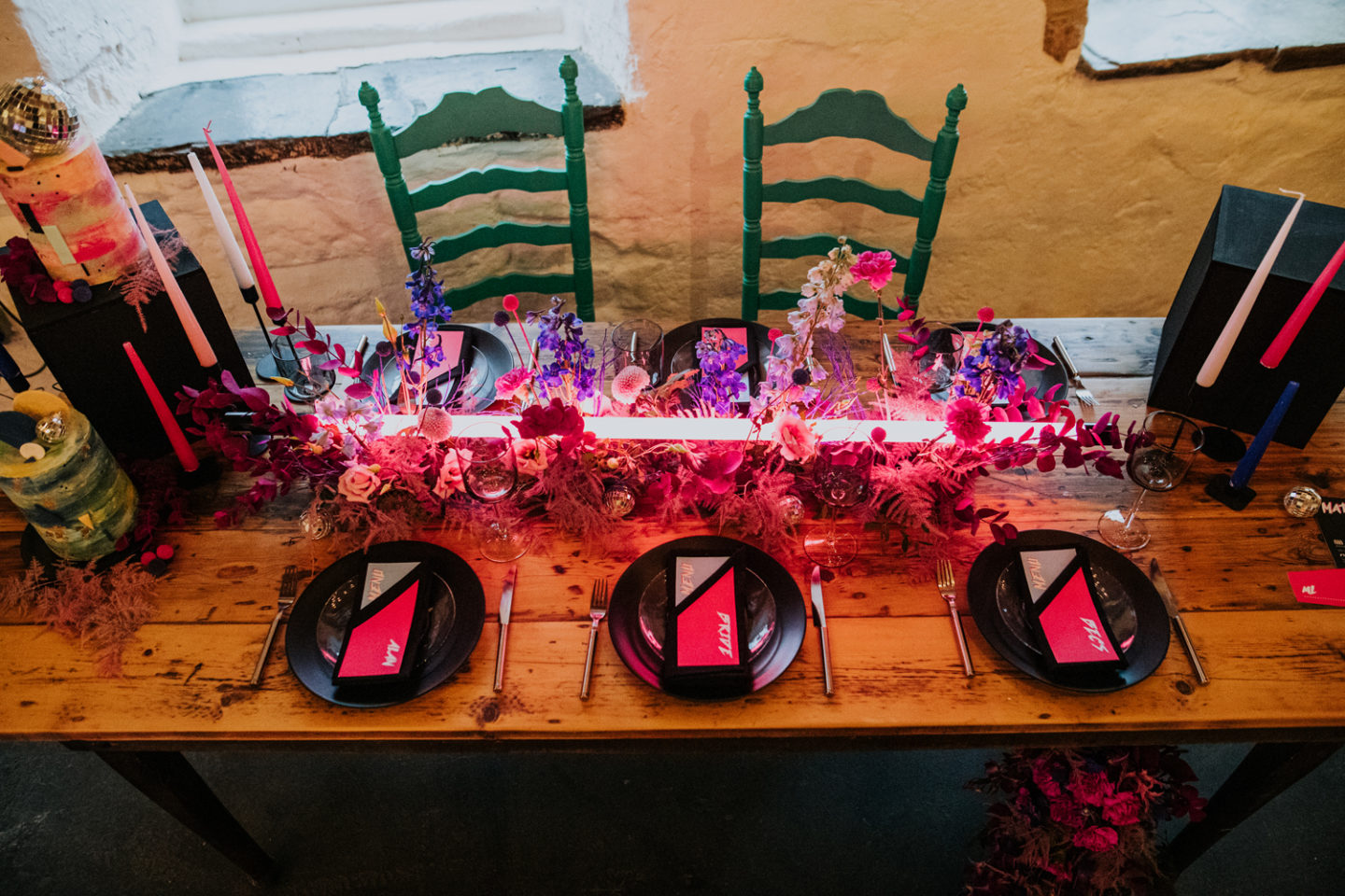 Modern Neon 1980s Inspired Wedding At Ponden Mill, Yorkshire