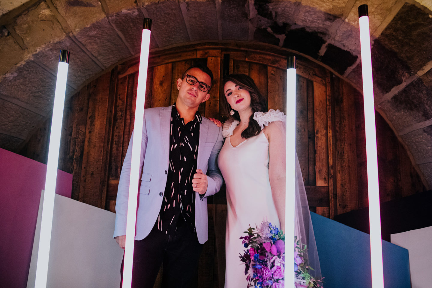 Modern Neon 1980s Inspired Wedding At Ponden Mill, Yorkshire