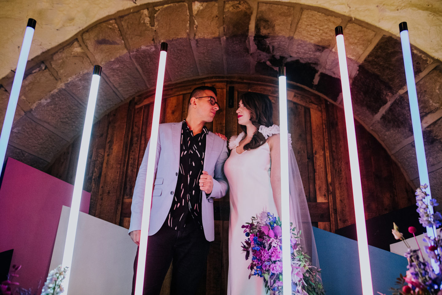 Modern Neon 1980s Inspired Wedding At Ponden Mill, Yorkshire