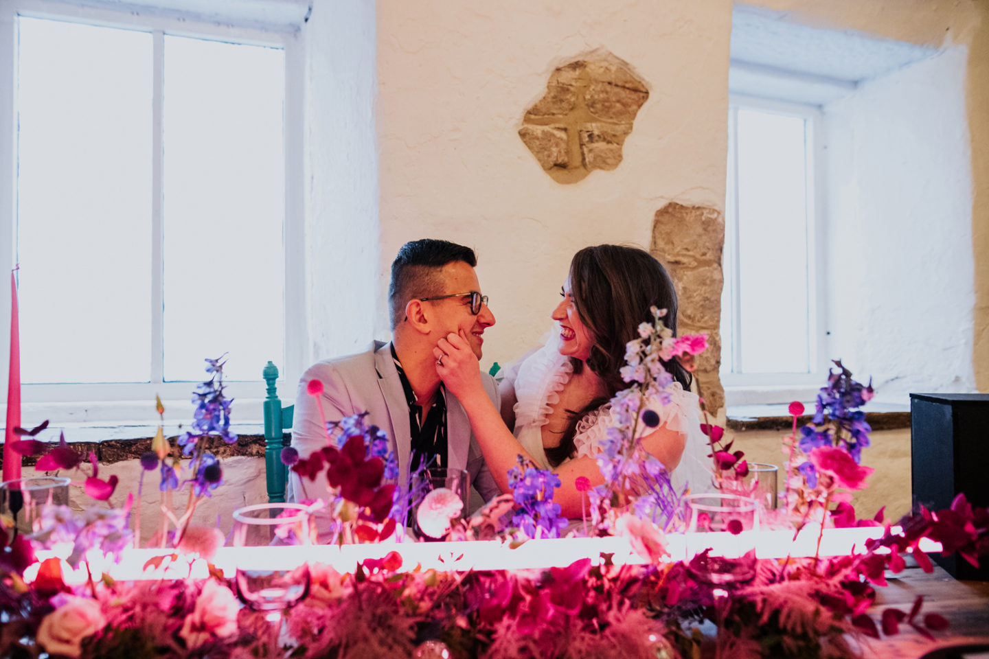 Modern Neon 1980s Inspired Wedding At Ponden Mill, Yorkshire