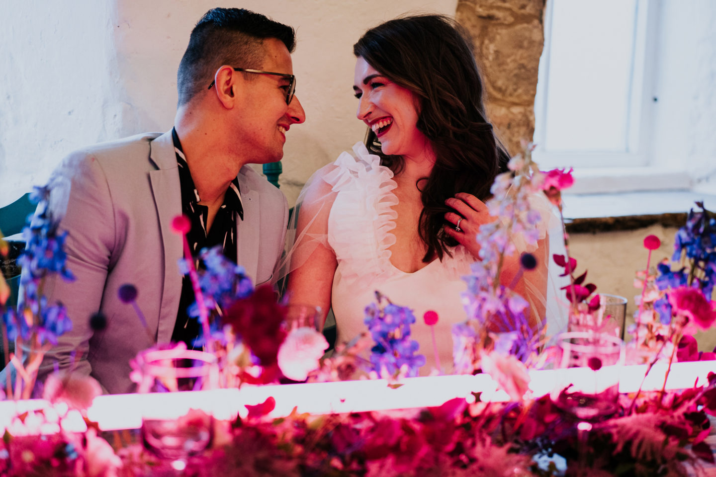 Modern Neon 1980s Inspired Wedding At Ponden Mill, Yorkshire