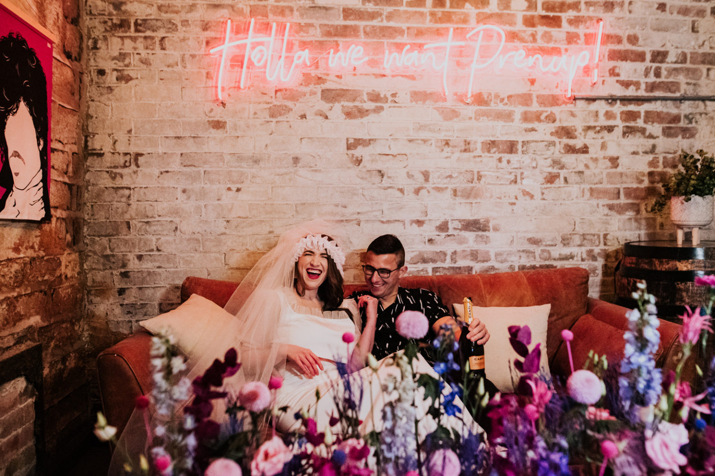 Modern Neon 1980s Inspired Wedding At Ponden Mill, Yorkshire