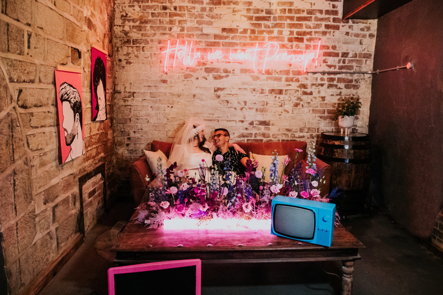 Modern Neon 1980s Inspired Wedding At Ponden Mill, Yorkshire