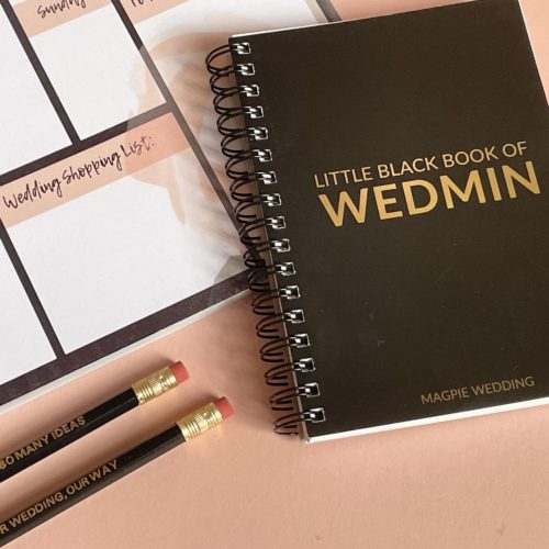 Wedding Planning Notepad, Desk Planner, Pencils Stationery Set