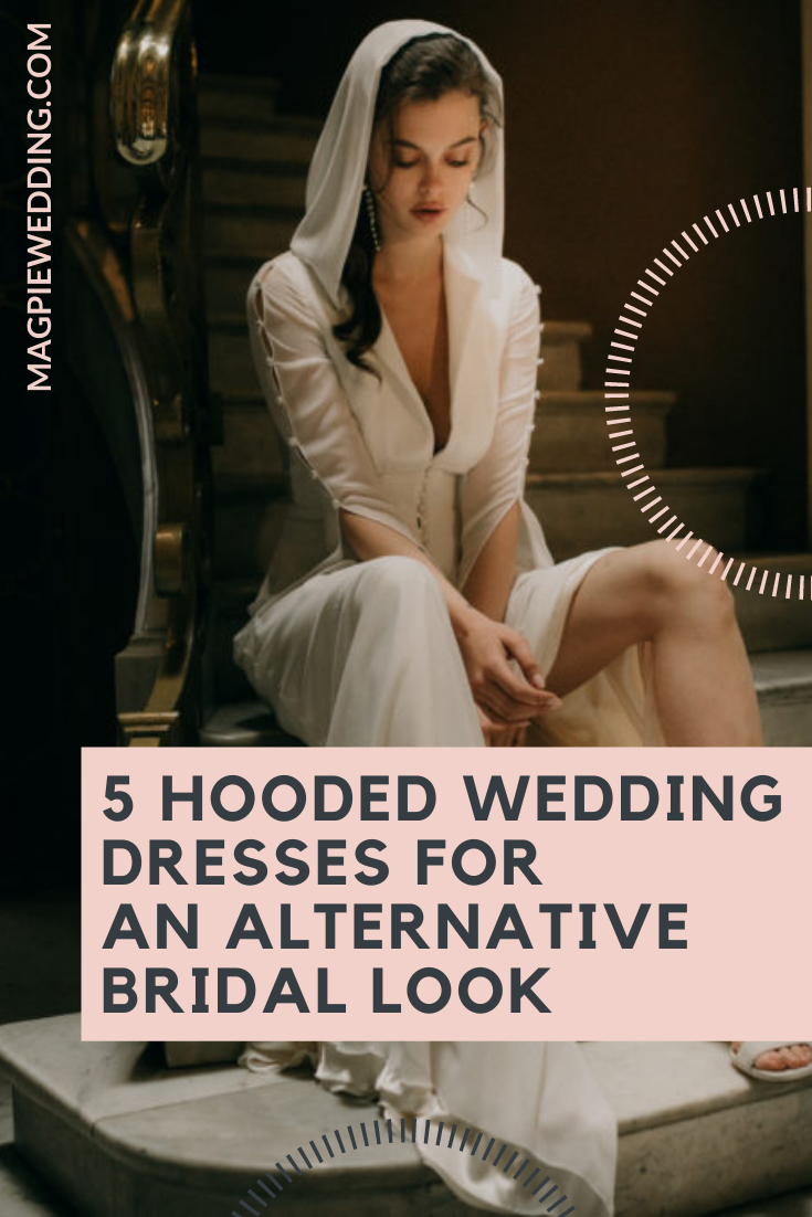 Vintage 1960s Hooded Wedding Dress
