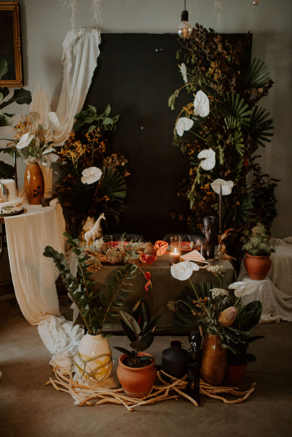 Eclectic Wedding Inspiration With Bespoke Wedding Dress and African Jungle Vibes