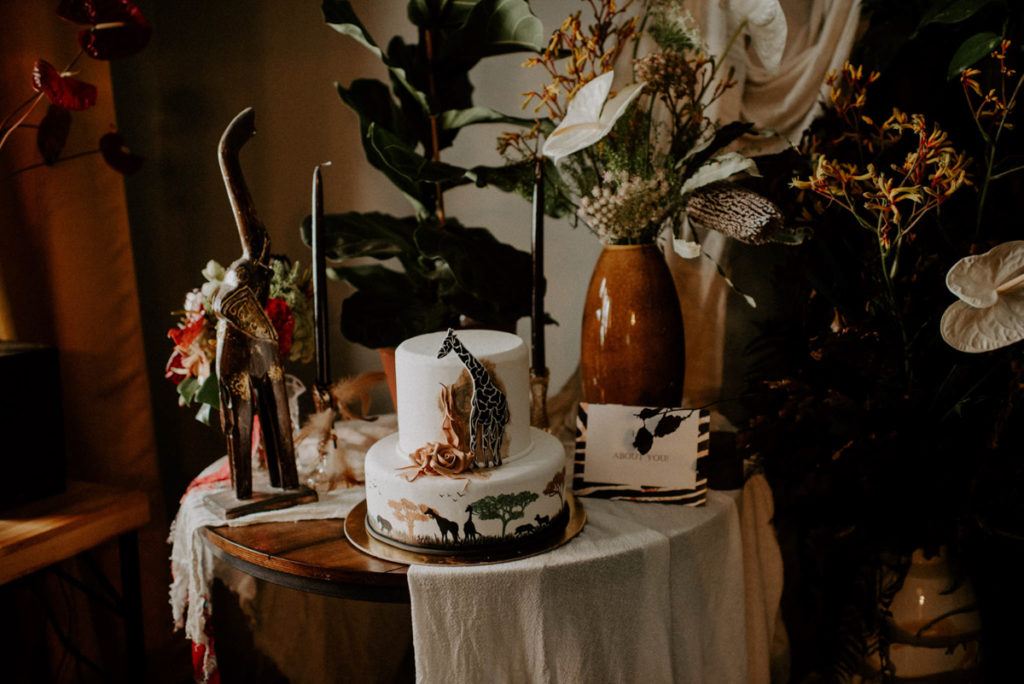 Eclectic Wedding Inspiration With Bespoke Wedding Dress and African Jungle Vibes