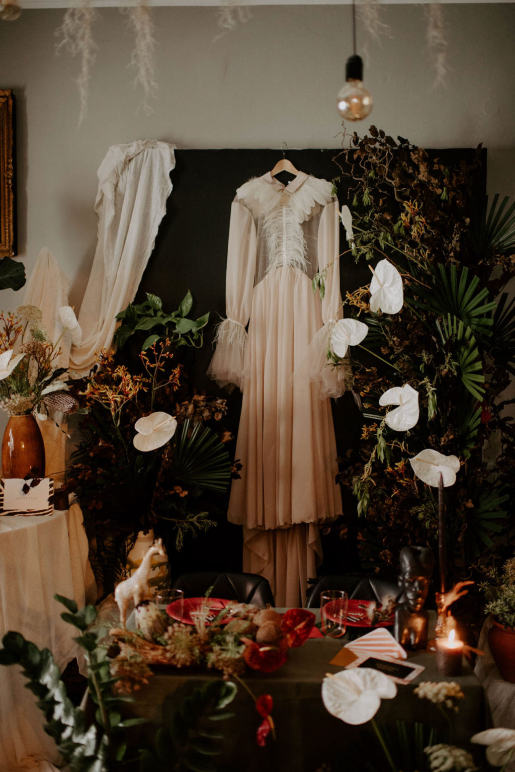 Eclectic Wedding Inspiration With Bespoke Wedding Dress and African Jungle Vibes