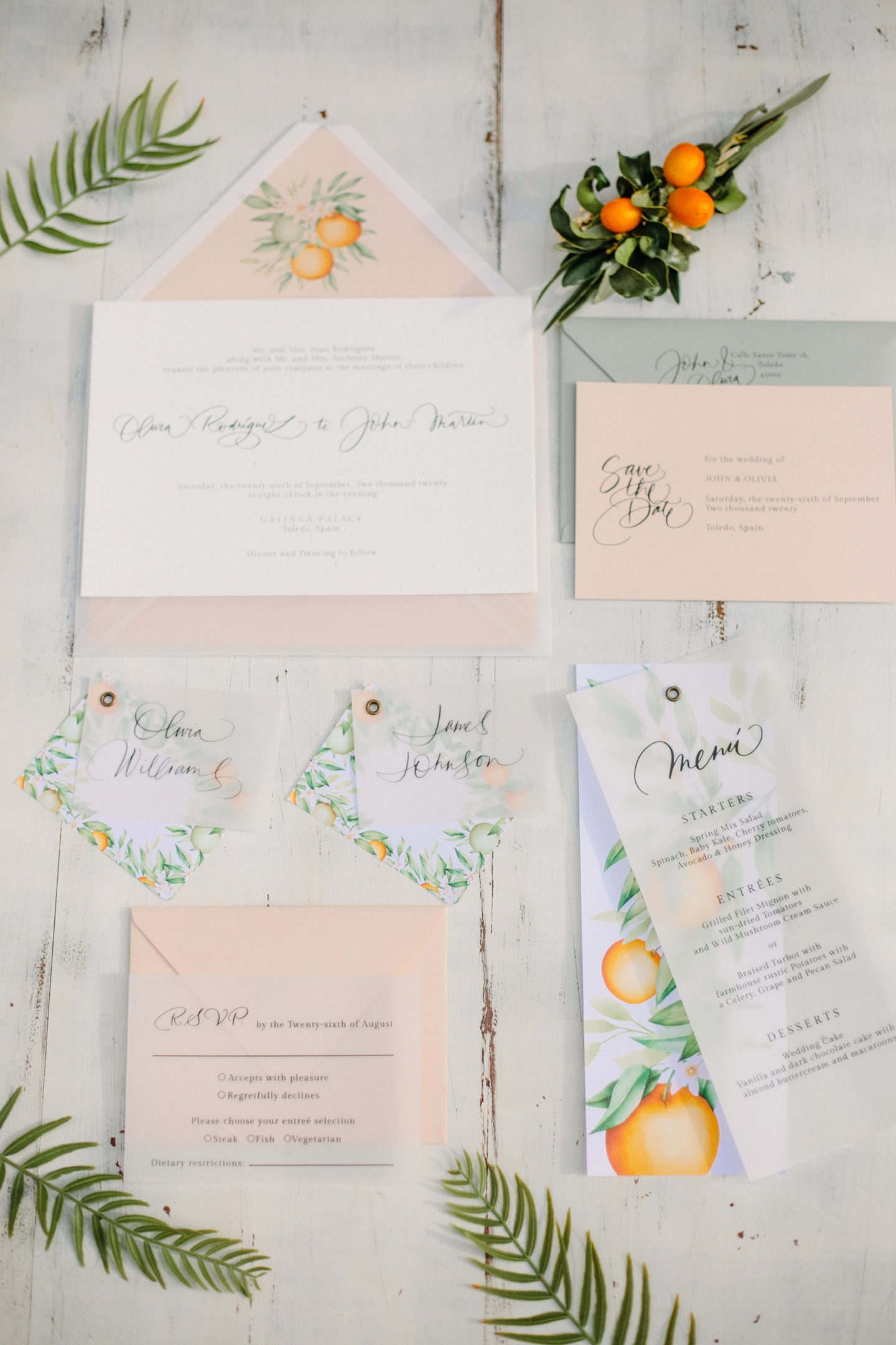 Beautiful Orange Grove Destination Wedding at Finca Biniagual, Spain