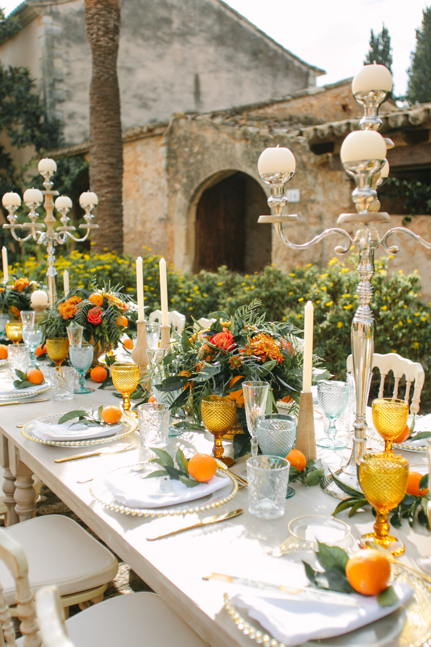 Beautiful Orange Grove Destination Wedding at Finca Biniagual, Spain