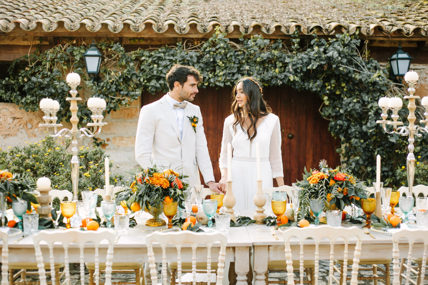 Beautiful Orange Grove Destination Wedding at Finca Biniagual, Spain