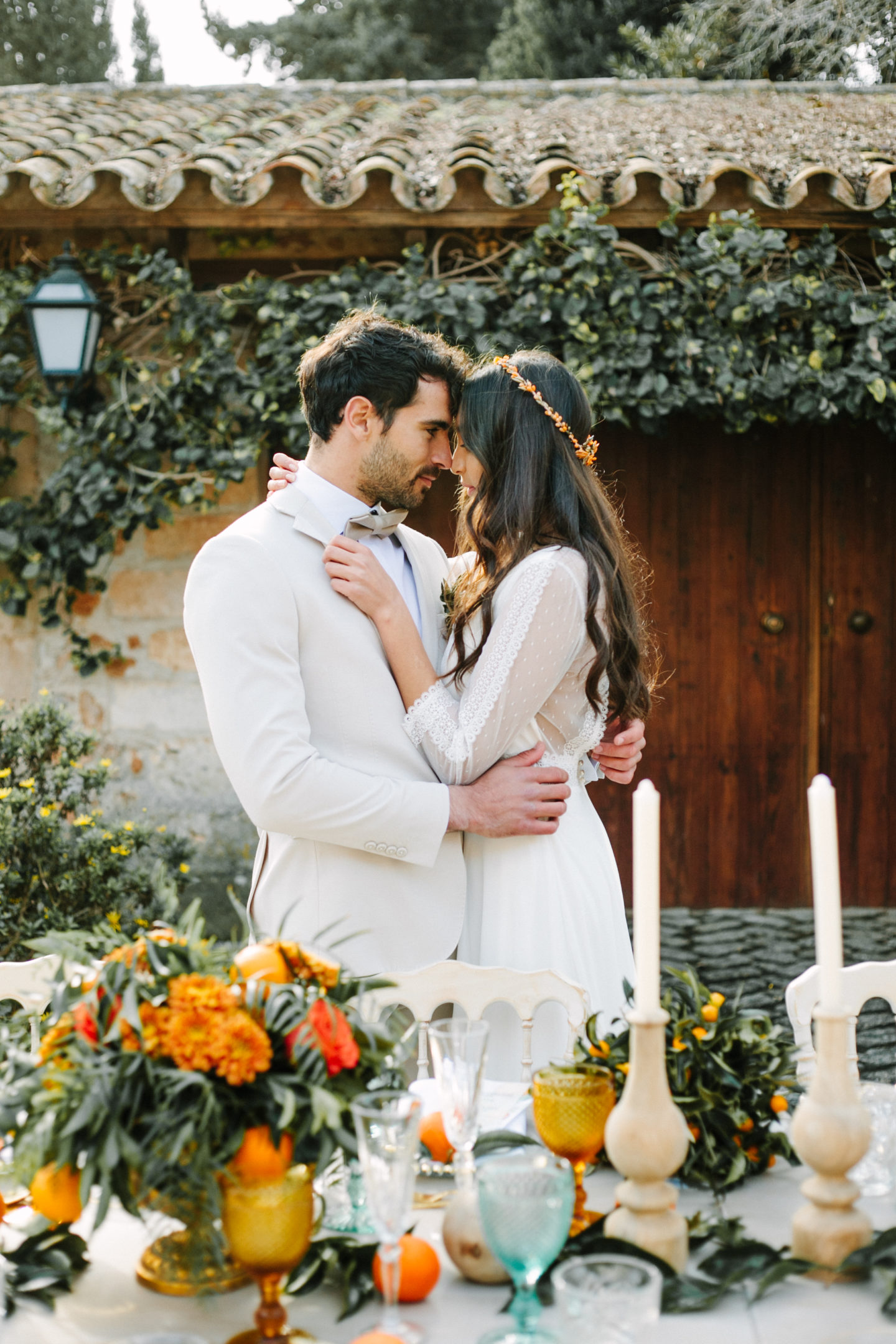 Beautiful Orange Grove Destination Wedding at Finca Biniagual, Spain