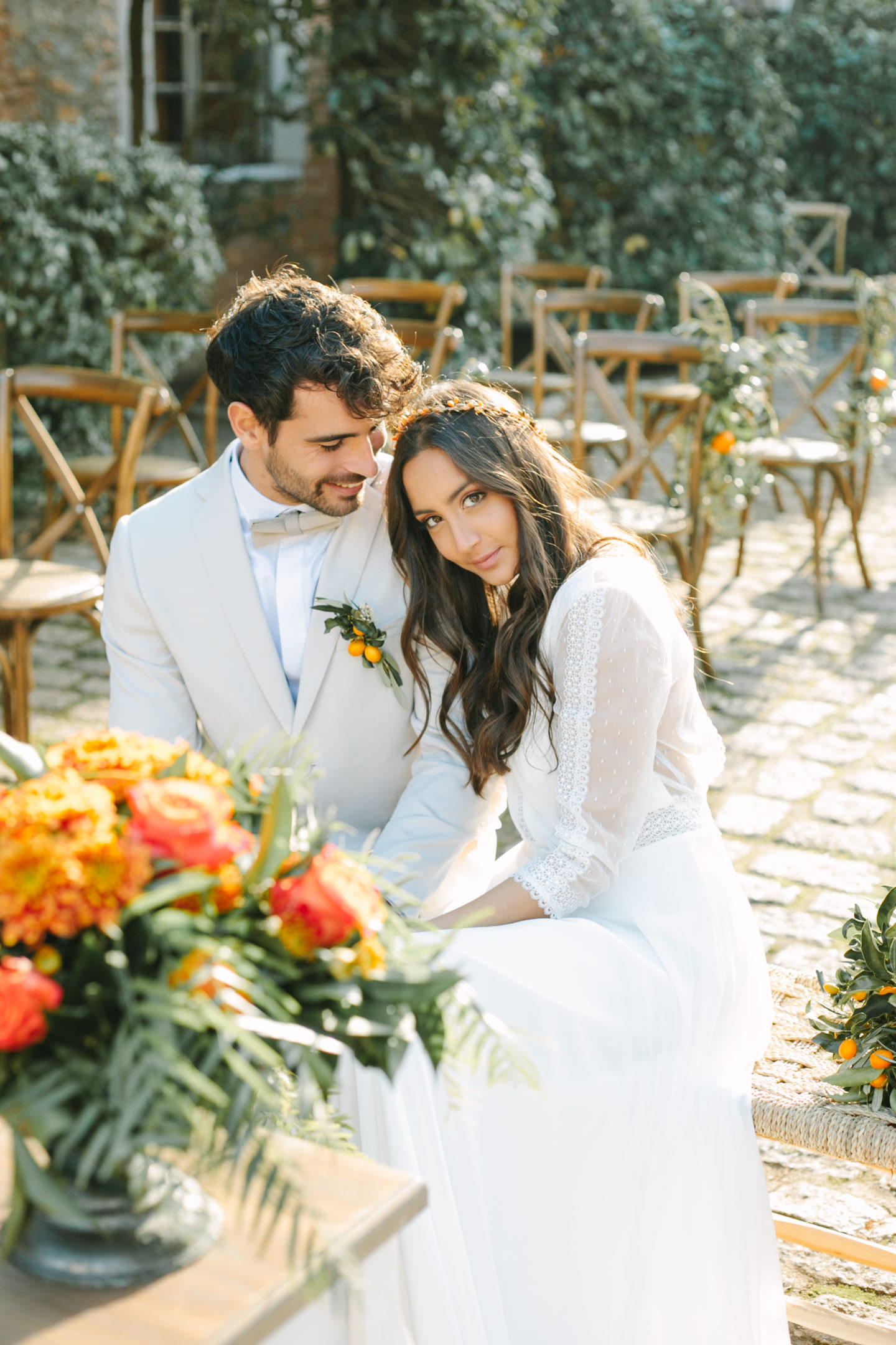 Beautiful Orange Grove Destination Wedding at Finca Biniagual, Spain