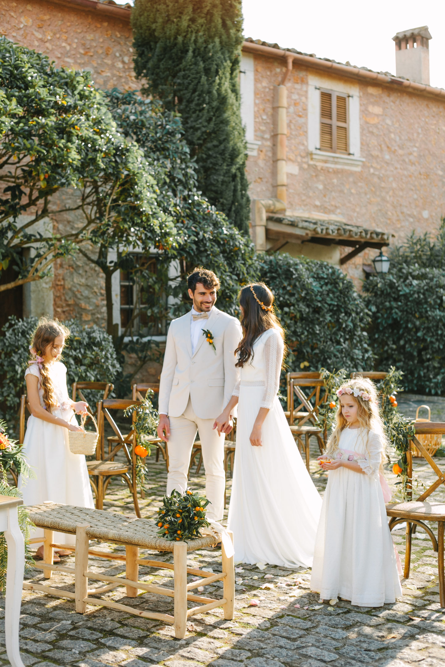 Beautiful Orange Grove Destination Wedding at Finca Biniagual, Spain