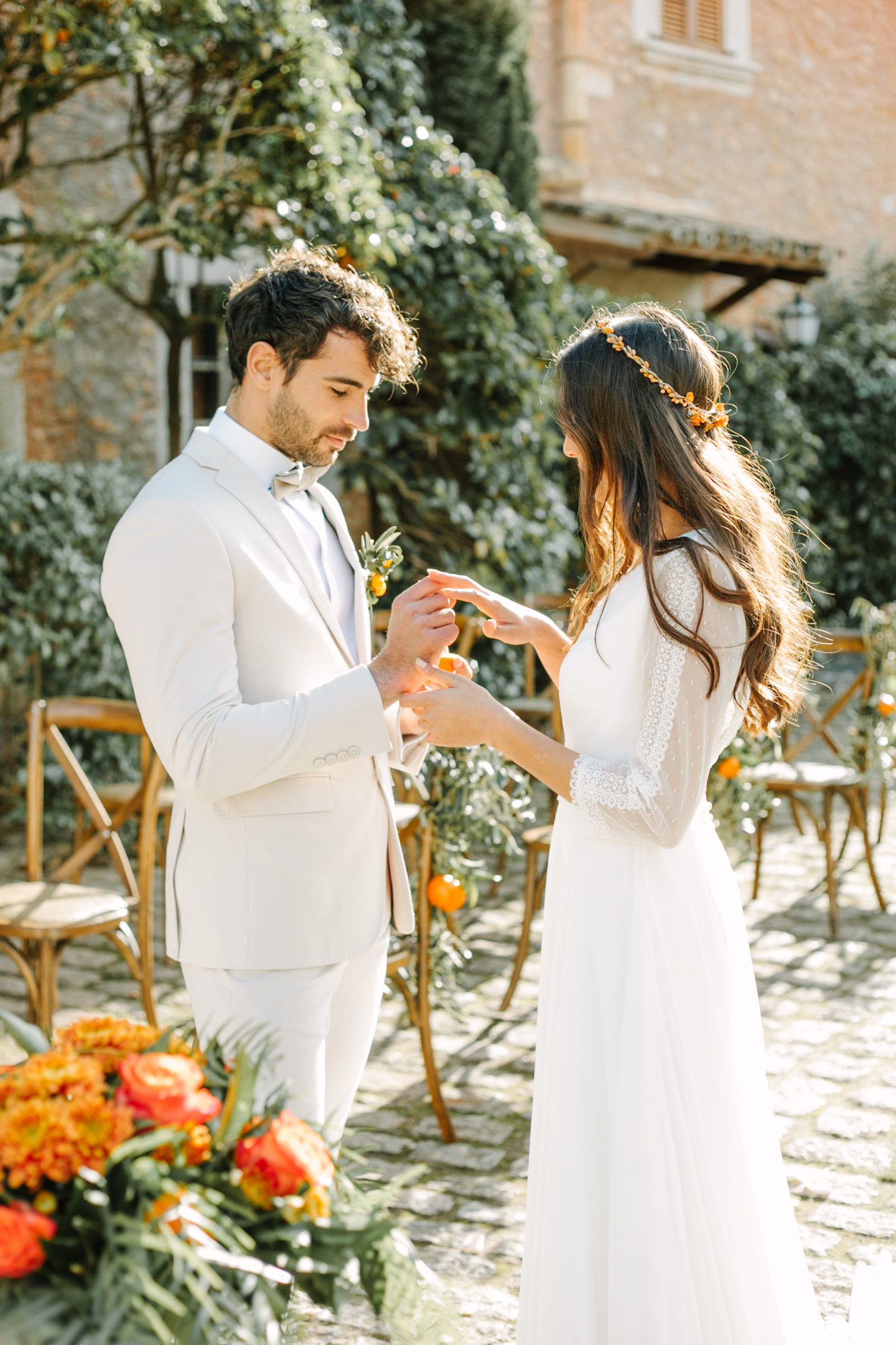 Beautiful Orange Grove Destination Wedding at Finca Biniagual, Spain