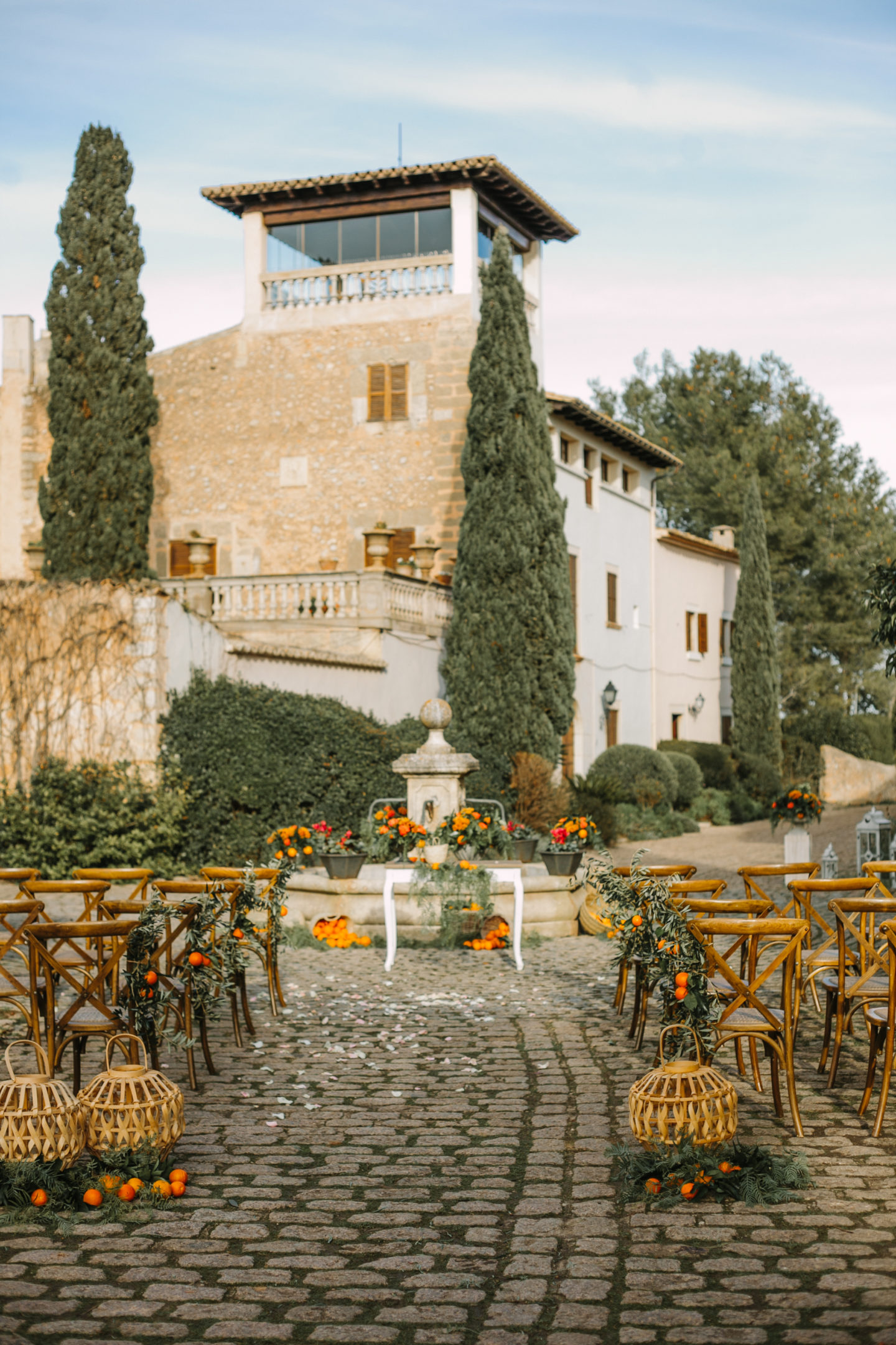 Beautiful Orange Grove Destination Wedding at Finca Biniagual, Spain