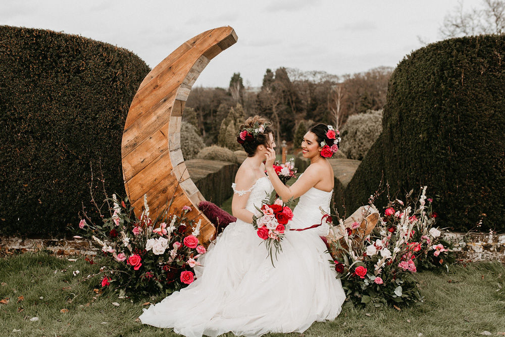 Opulent Garden Wedding With Shakespearean Goth Vibes at Mount Ephraim Estate, Kent