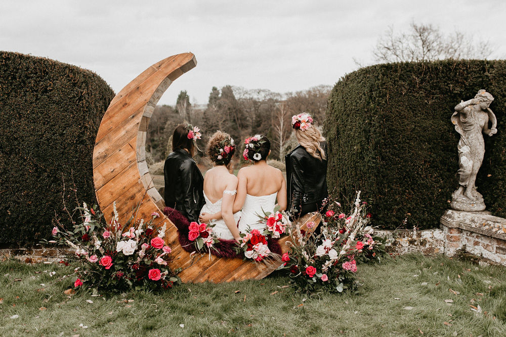 Opulent Garden Wedding With Shakespearean Goth Vibes at Mount Ephraim Estate, Kent