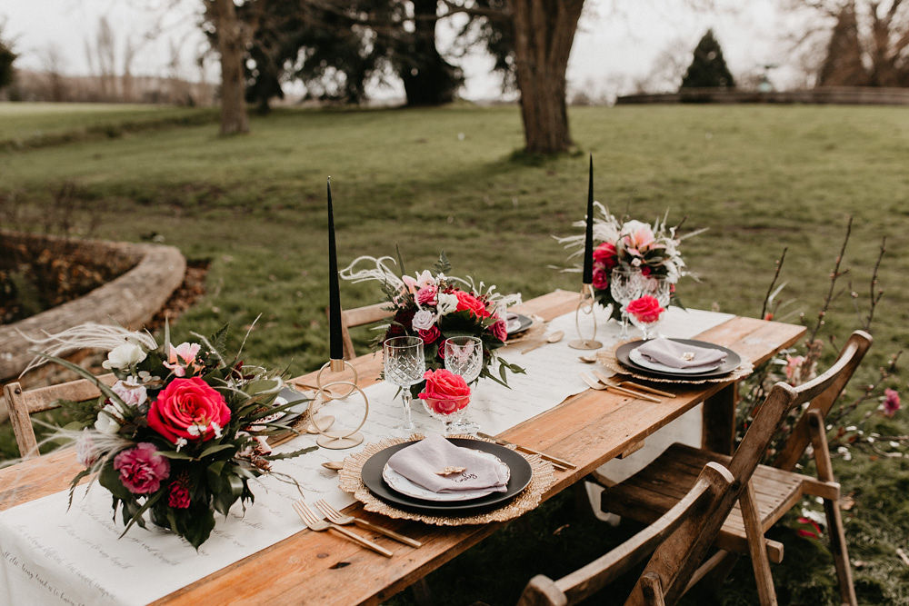 Opulent Garden Wedding With Shakespearean Goth Vibes at Mount Ephraim Estate, Kent