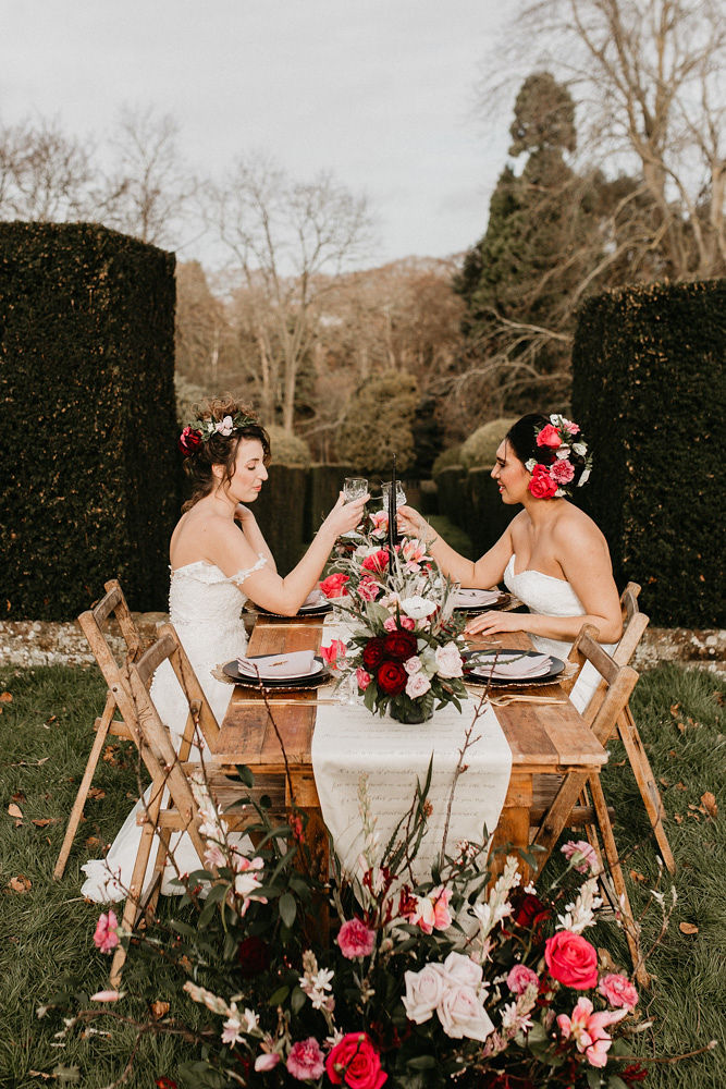 Opulent Garden Wedding With Shakespearean Goth Vibes at Mount Ephraim Estate, Kent